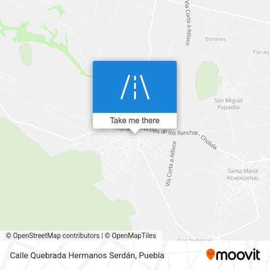 Mapa de Calle Quebrada Hermanos Serdán