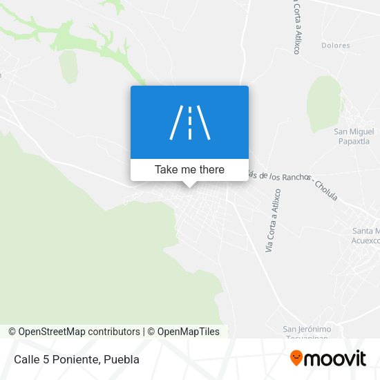 Mapa de Calle 5 Poniente
