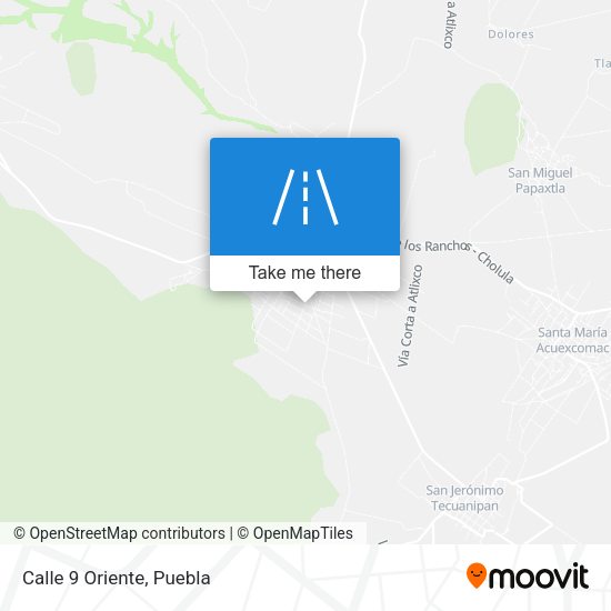Mapa de Calle 9 Oriente