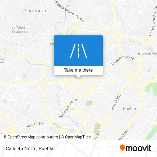 Mapa de Calle 45 Norte