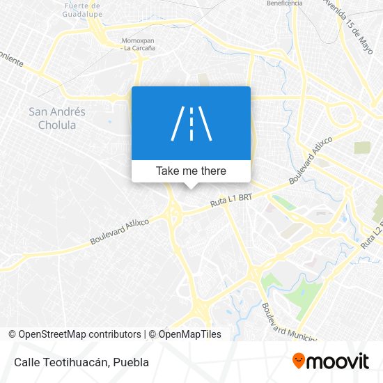 Calle Teotihuacán map