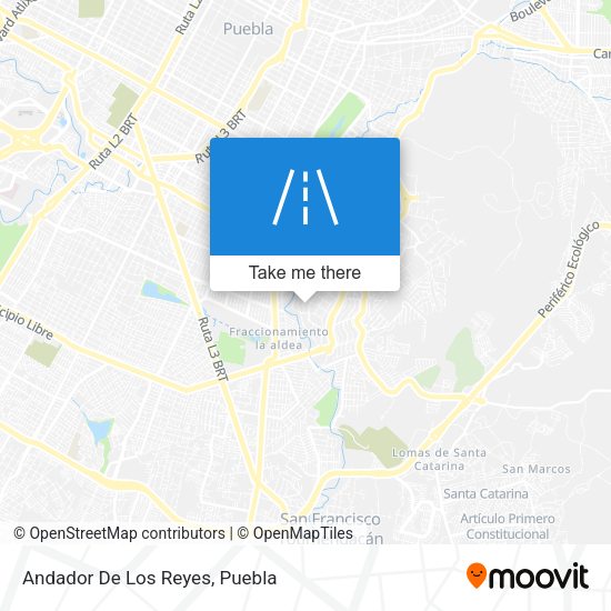 Mapa de Andador De Los Reyes