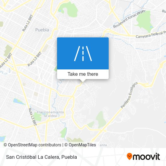 San Cristóbal La Calera map