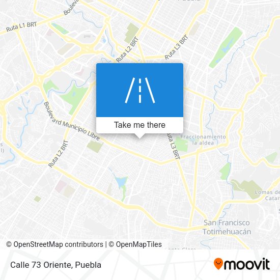 Mapa de Calle 73 Oriente
