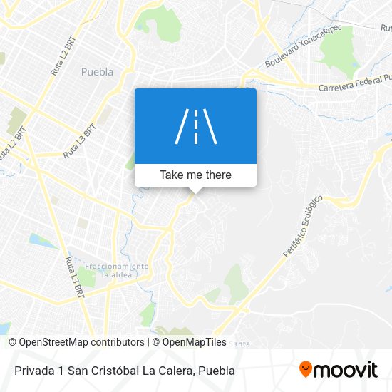 Privada 1 San Cristóbal La Calera map