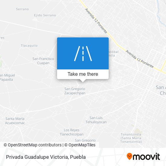 Privada Guadalupe Victoria map