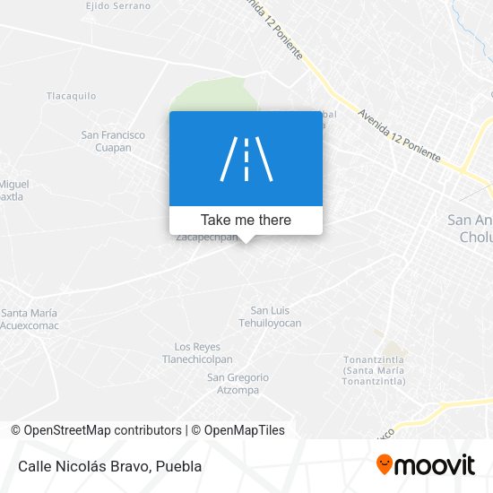 Calle Nicolás Bravo map