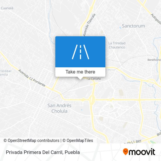 Privada Primera Del Carril map
