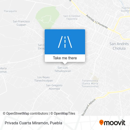 Privada Cuarta Miramón map