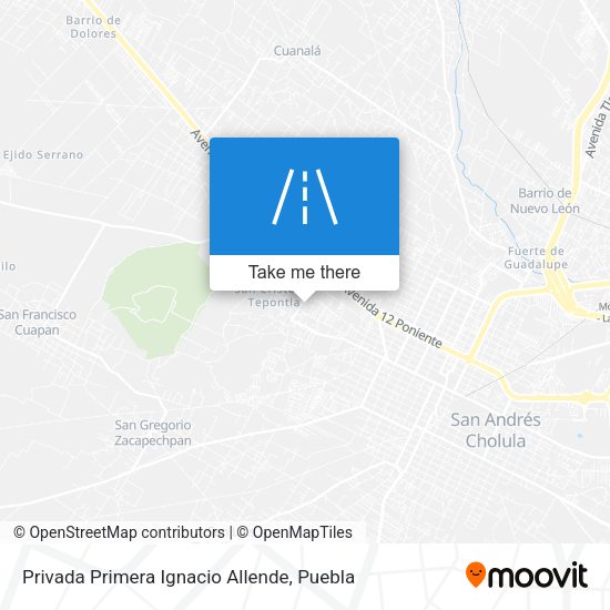 Privada Primera Ignacio Allende map