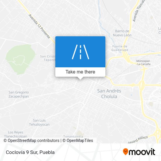 Mapa de Coclovía 9 Sur