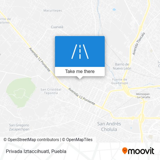 Mapa de Privada Iztaccíhuatl