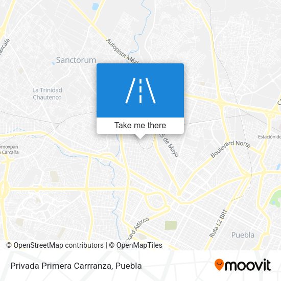 Privada Primera Carrranza map