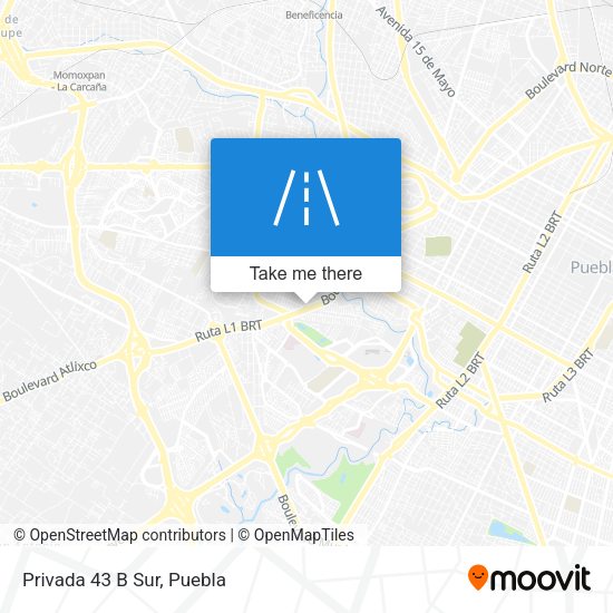 Mapa de Privada 43 B Sur