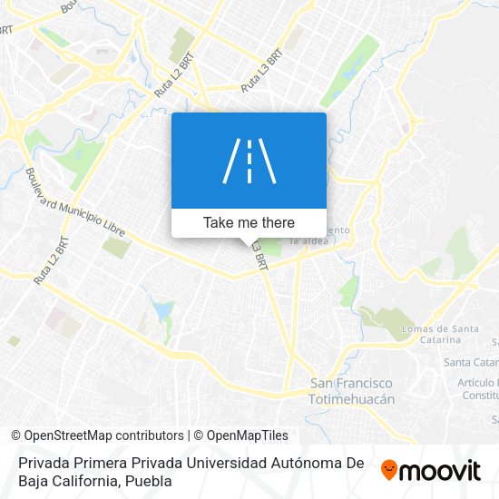 Mapa de Privada Primera Privada Universidad Autónoma De Baja California