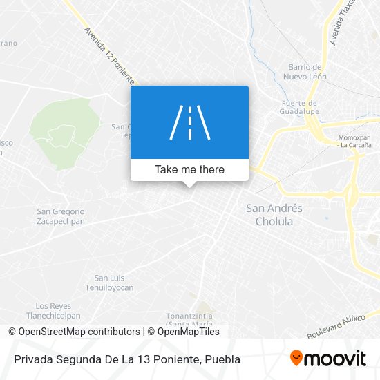 Mapa de Privada Segunda De La 13 Poniente