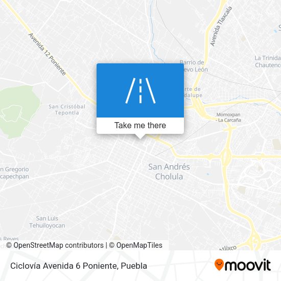 Ciclovía Avenida 6 Poniente map