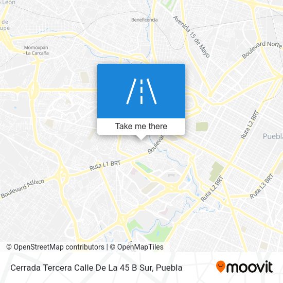 Cerrada Tercera Calle De La 45 B Sur map