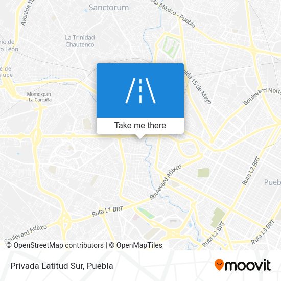 Mapa de Privada Latitud Sur