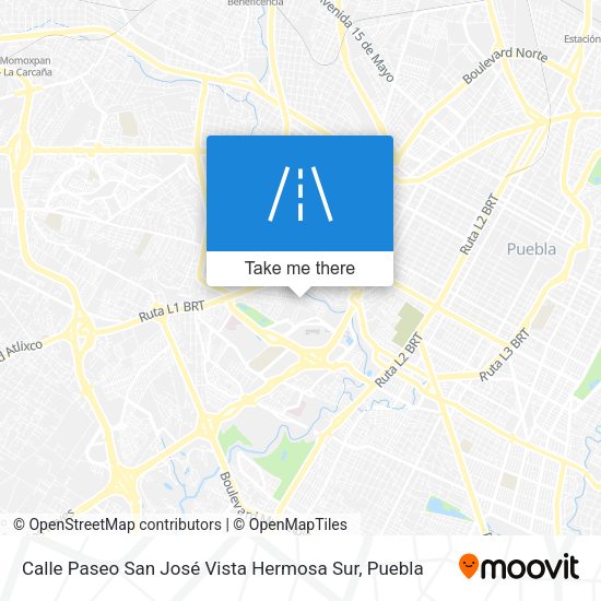 Calle Paseo San José Vista Hermosa Sur map