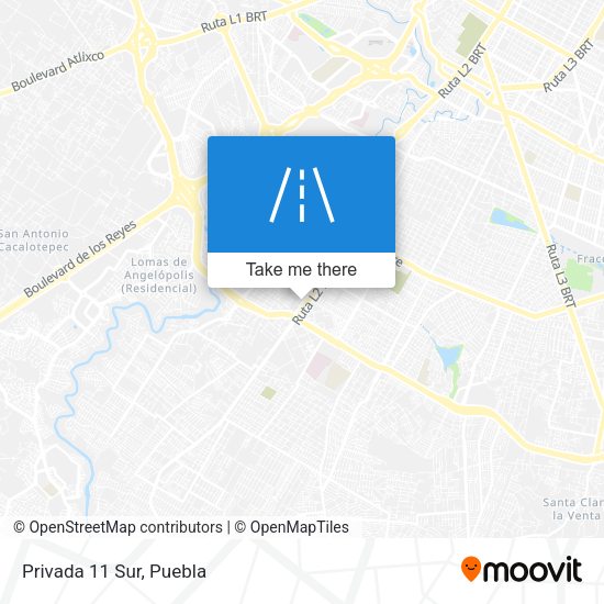 Mapa de Privada 11 Sur