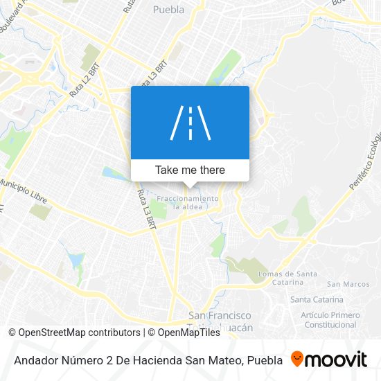 Mapa de Andador Número 2 De Hacienda San Mateo