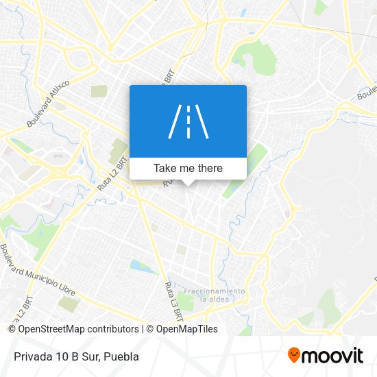 Mapa de Privada 10 B Sur