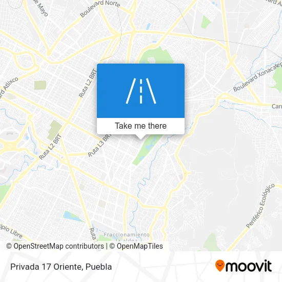 Privada 17 Oriente map