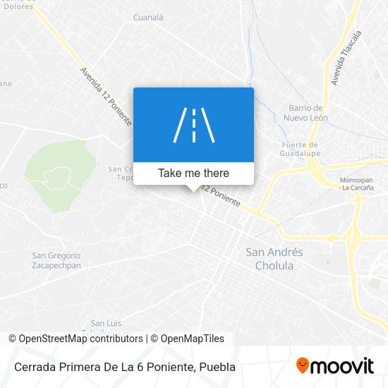 Cerrada Primera De La 6 Poniente map