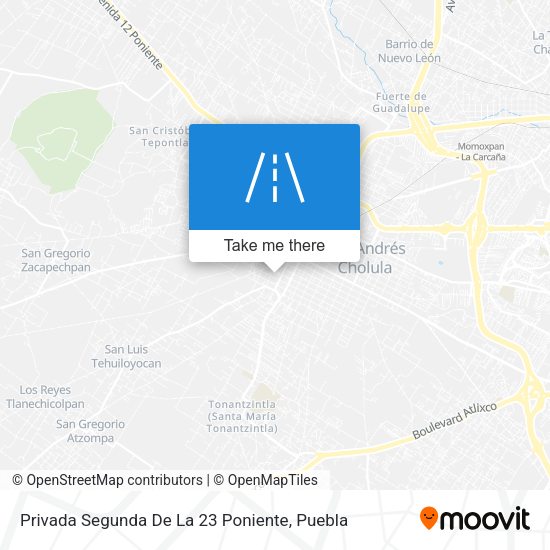Mapa de Privada Segunda De La 23 Poniente