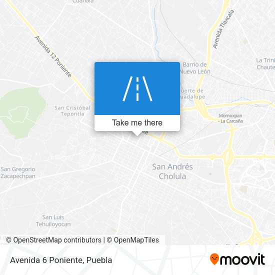 Mapa de Avenida 6 Poniente