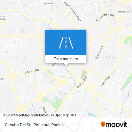 Mapa de Circuito Del Sol Poniente