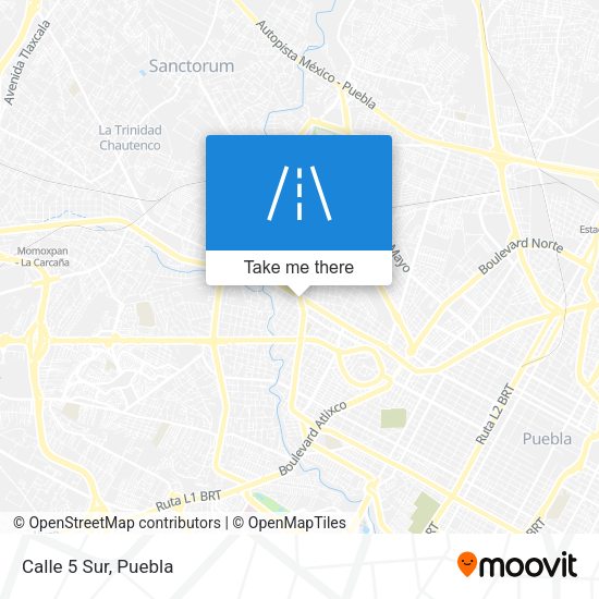 Mapa de Calle 5 Sur