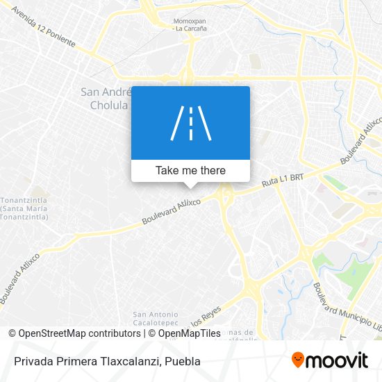 Privada Primera Tlaxcalanzi map