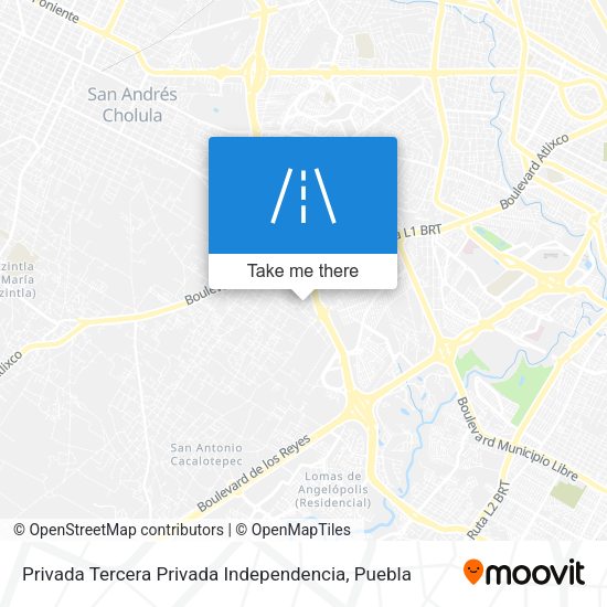 Mapa de Privada Tercera Privada Independencia