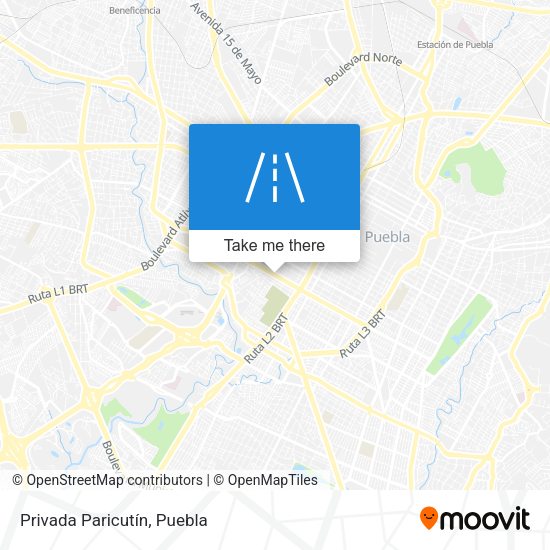 Privada Paricutín map