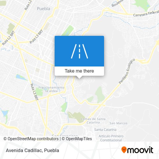 Mapa de Avenida Cadillac
