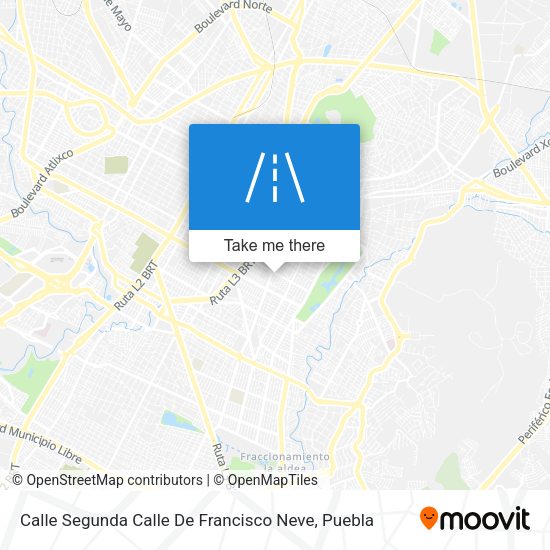 Calle Segunda Calle De Francisco Neve map