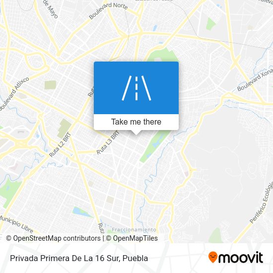 Privada Primera De La 16 Sur map