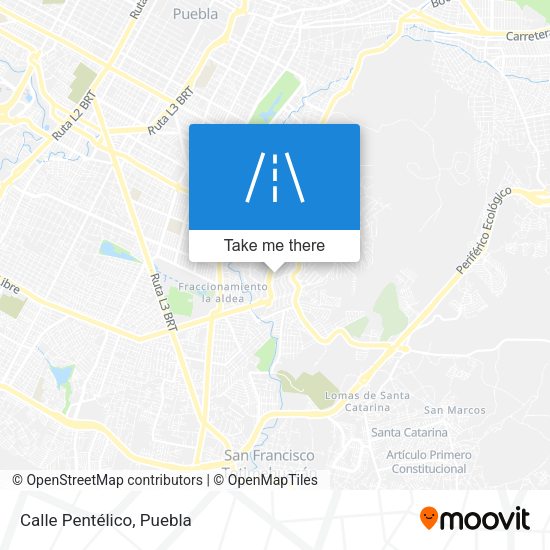 Mapa de Calle Pentélico