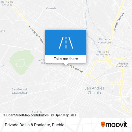 Mapa de Privada De La 8 Poniente