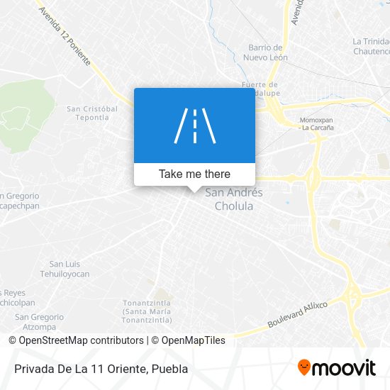 Privada De La 11 Oriente map