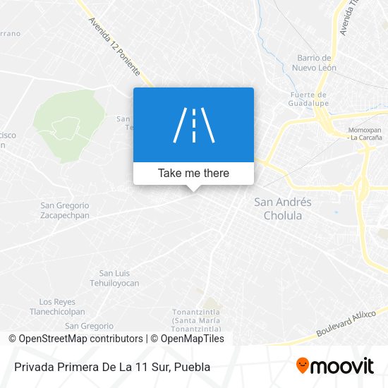Privada Primera De La 11 Sur map