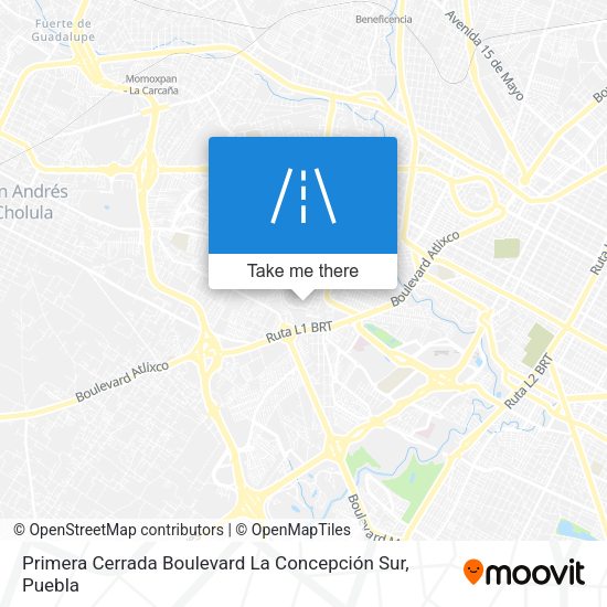 Mapa de Primera Cerrada Boulevard La Concepción Sur