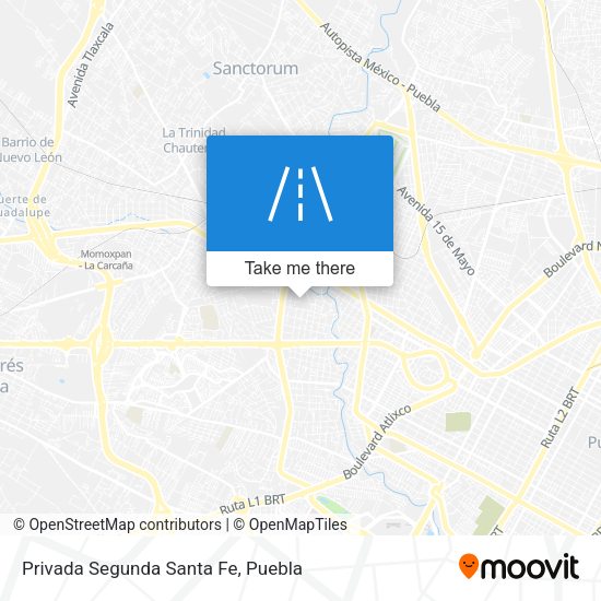 Privada Segunda Santa Fe map