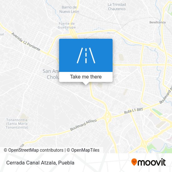 Cerrada Canal Atzala map
