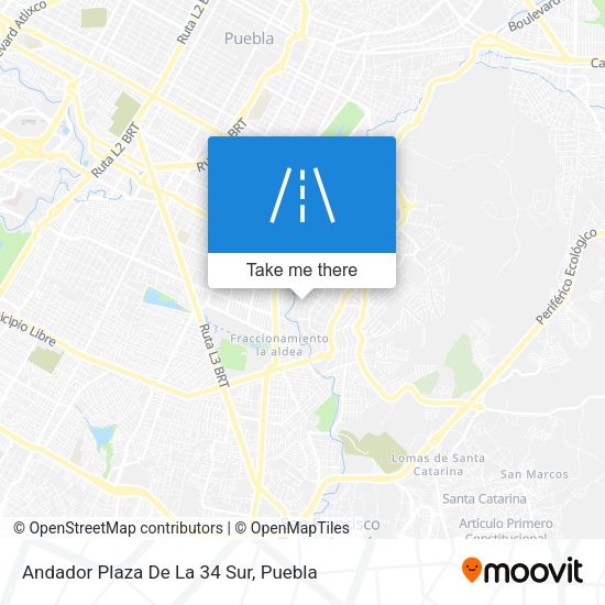 Mapa de Andador Plaza De La 34 Sur