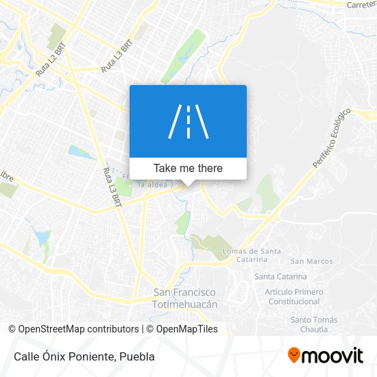 Calle Ónix Poniente map