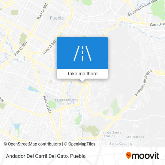Mapa de Andador Del Carril Del Gato