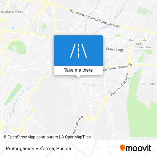 Prolongación Reforma map